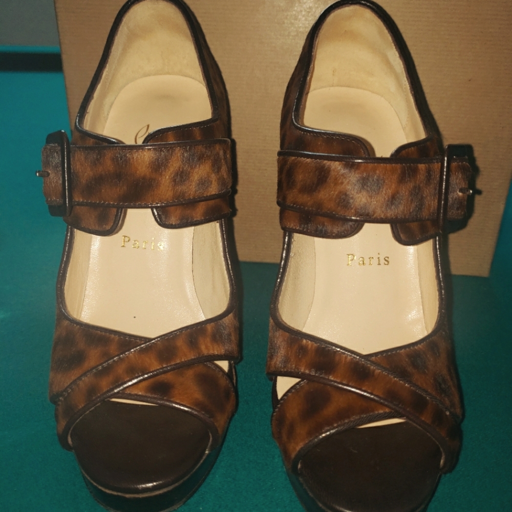 Louboutin leopard heels